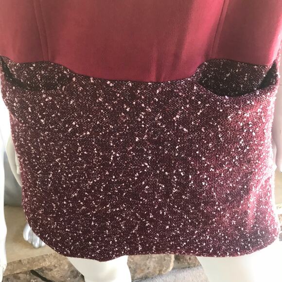 Smash! Barcelona Velvet Tunic/Dress Pockets Red Women's Size M Medium - Picture 5 of 7